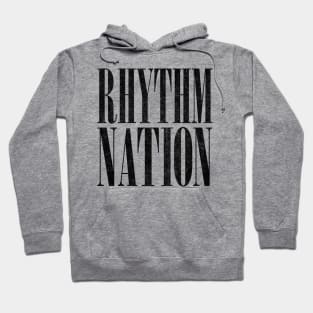 Rhythm Nation /// 80s Aesthetic Typography Design Hoodie